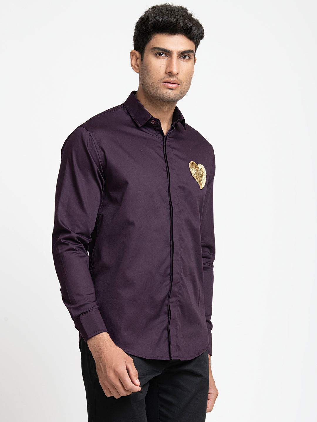 Heart Embroidery Shirt by Hilo Design | Grocsy