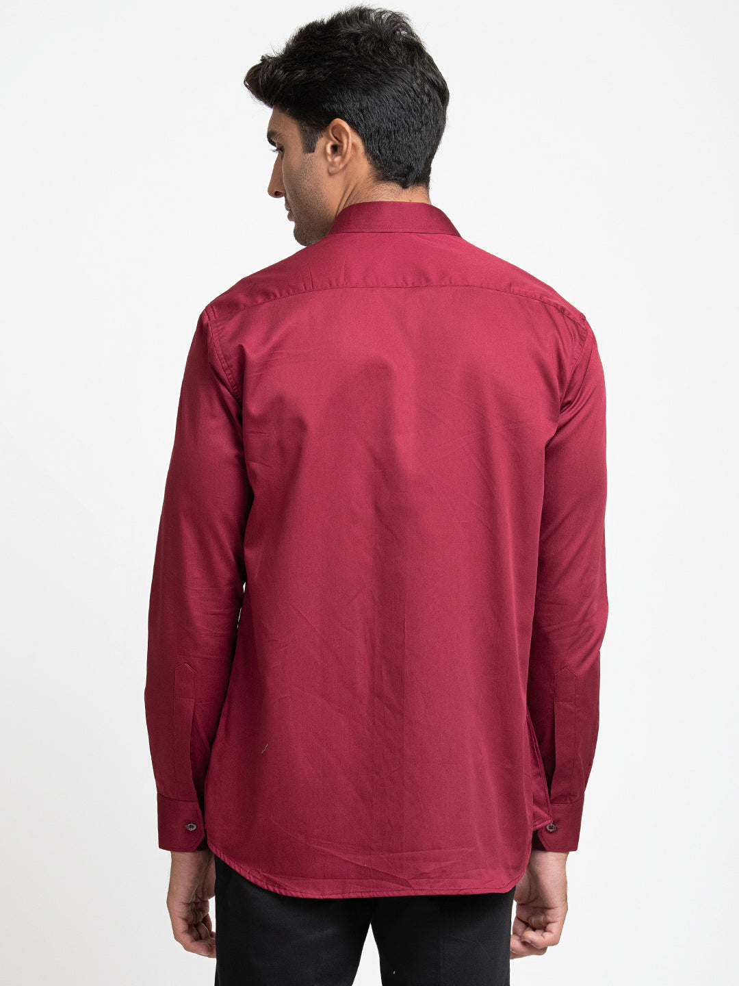 Red Shirt With Black Patch Box Shirt by Hilo Design | Grocsy