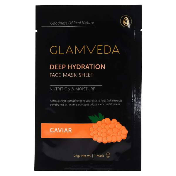 Glamveda Caviar Rejuvenate & Protecting Sheet Mask Pack | Grocsy