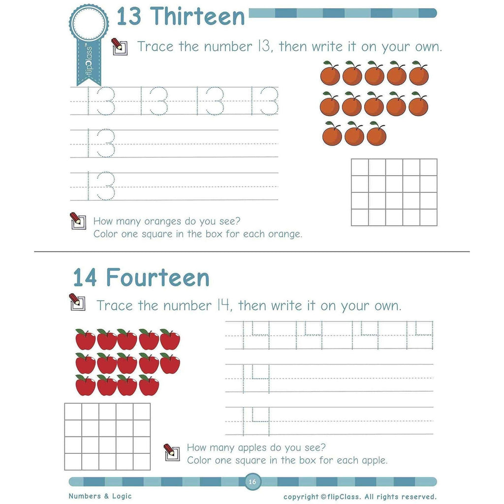 Numbers & Logic: KG Workbook (Little Genius Series) to Pre-Primary Child (4-6 yrs)(English) | Grocsy