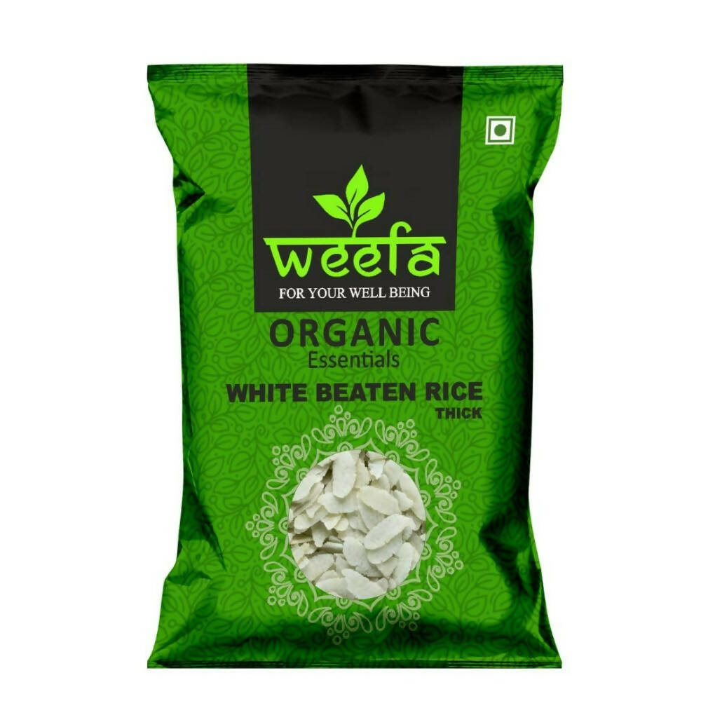 Weefa Organic White Beaten Rice Thick Poha | Grocsy