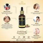 Tamas Pure Ayurveda 100% Organic Cedarwood Essential Oil - USDA Certified Organic | Grocsy