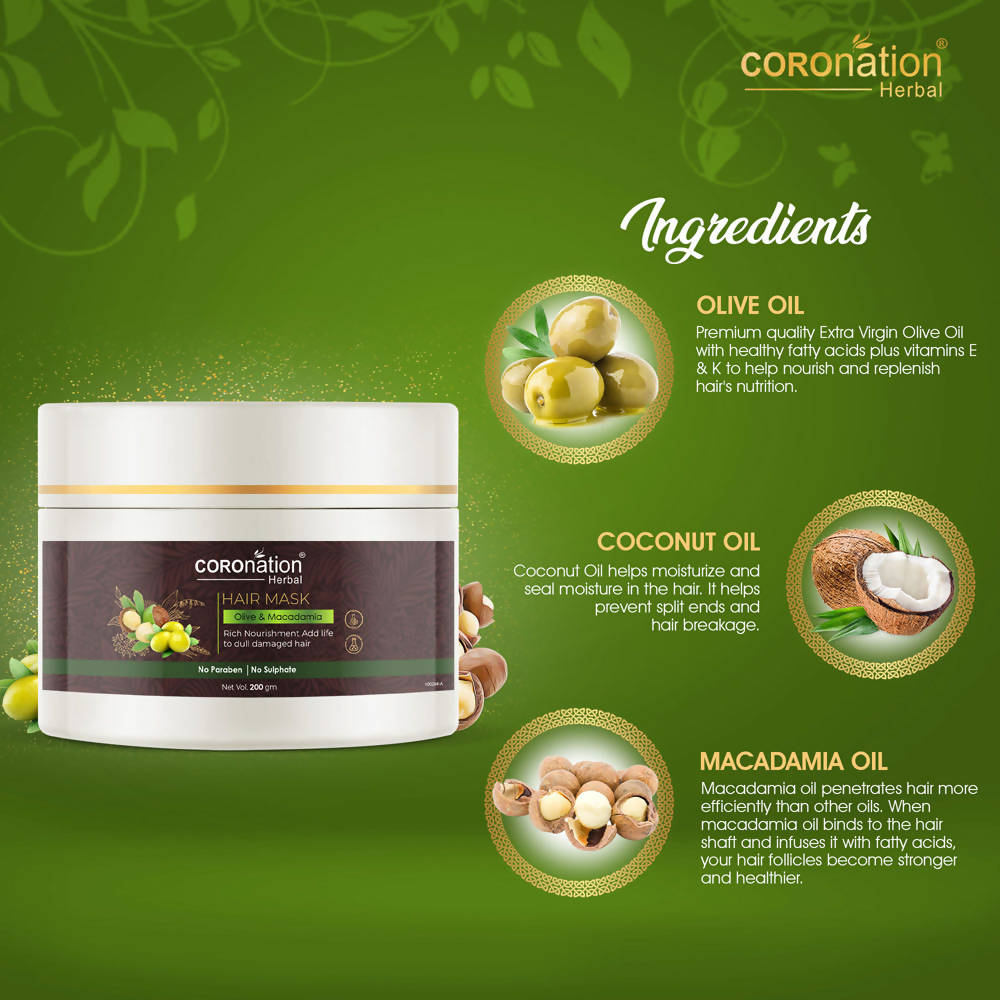 Coronation Herbal Olive and Macadamia Hair Mask | Grocsy