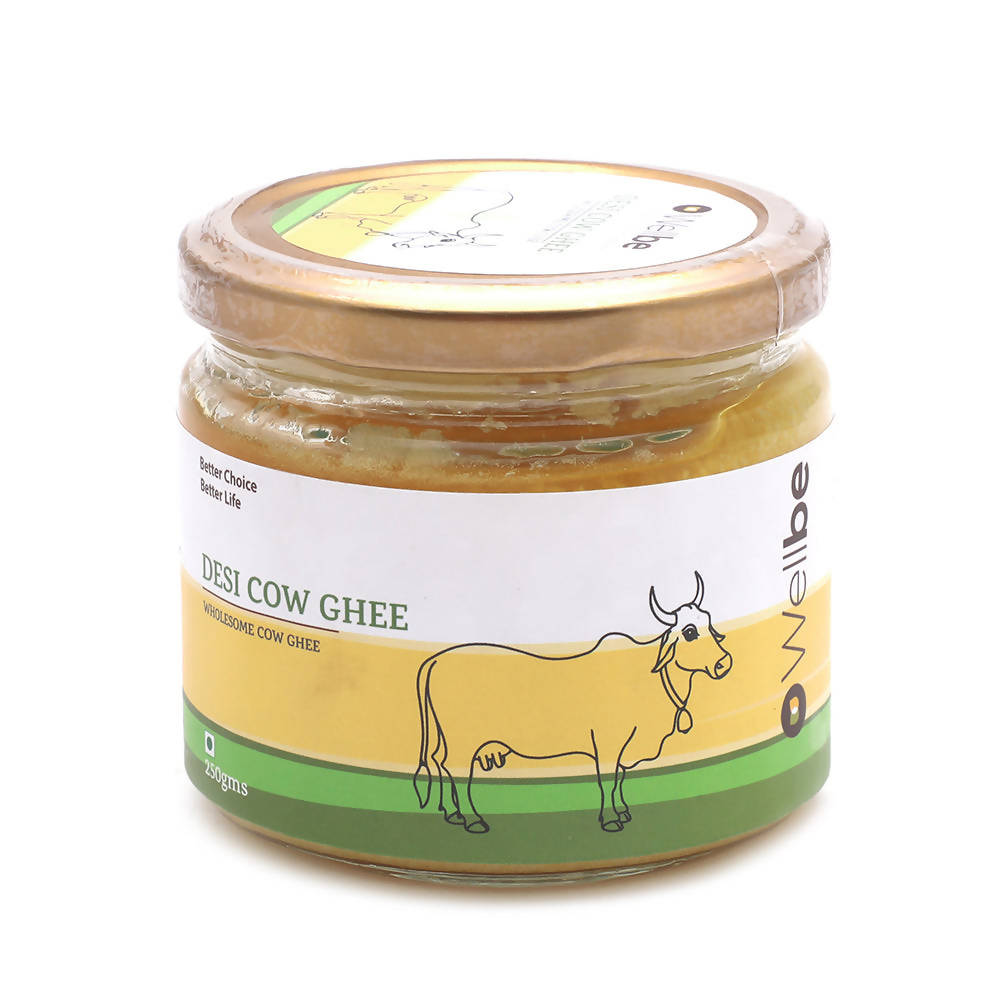 Wellbe Desi Cow Ghee | Indian Hallikar Cow Ghee | Pure A2 Ghee | Natural & Healthy | Better Choice - Better Life | Grocsy