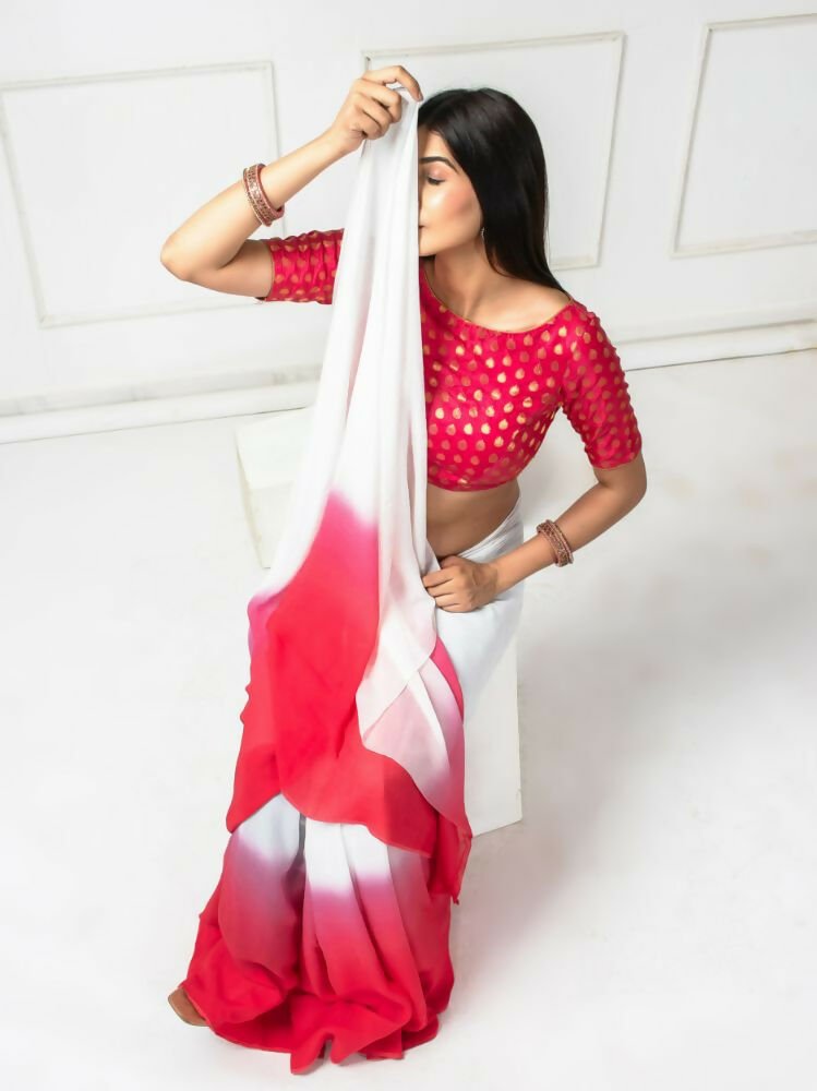 Amodini Designer Studio Women's Banarsi Brocade Pink Blouse | Grocsy