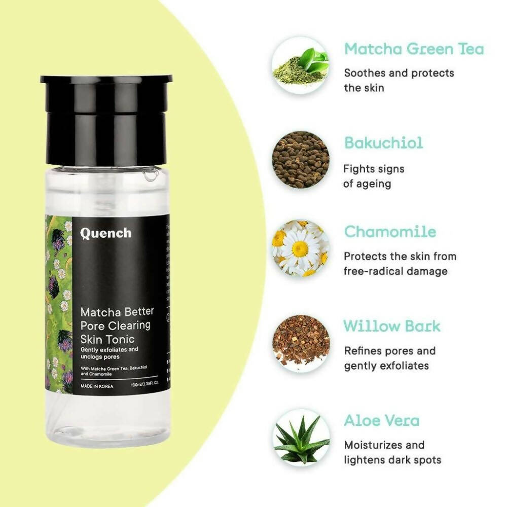 Quench Botanics Matcha Better Pore Clearing Skin Tonic - Korean Skincare | Grocsy