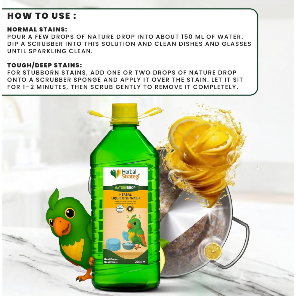 Herbal Strategi Natural Dishwash Liquid | Grocsy