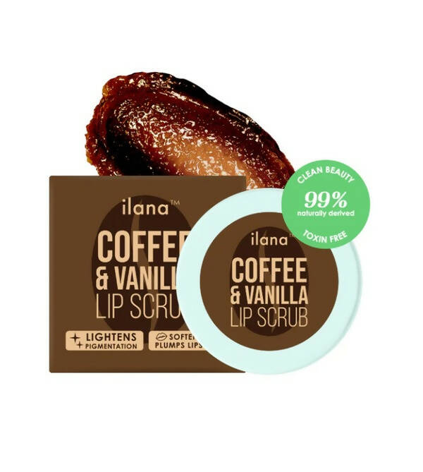 Ilana Lip Scrub - Brightening And Plumping Vegan Lip Exfoliator - Coffee & Vanilla | Grocsy