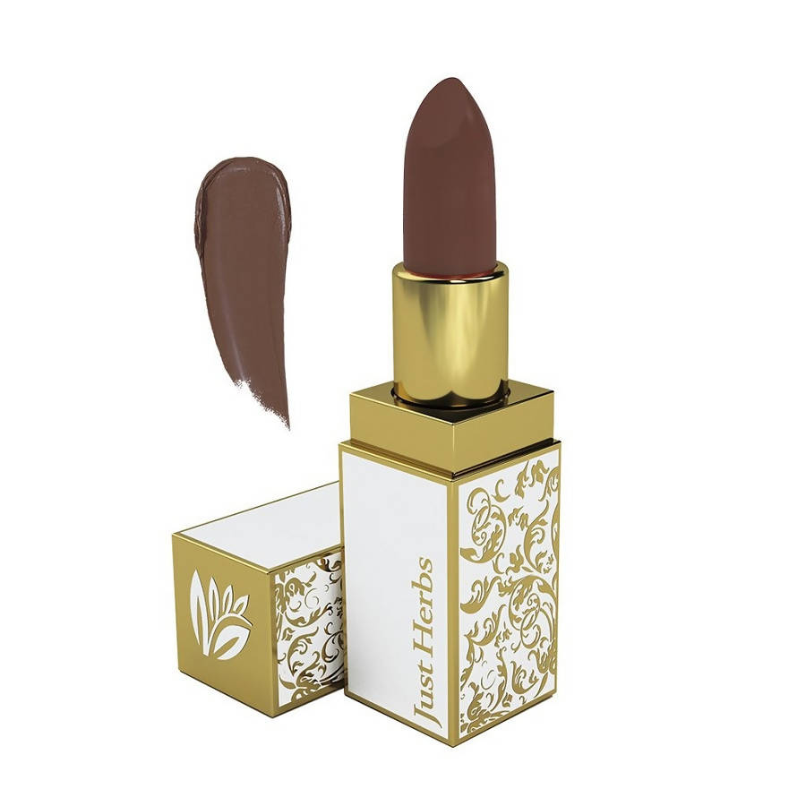 Just Herbs Herb Enriched Ayurvedic Lipstick (Aakshi-12-Medium-Nude-Brown) (4.2 Gm) | Grocsy