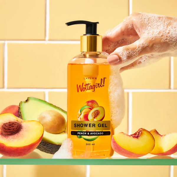 Layerr Wottagirl Peach & Avocado Shower Gel | Grocsy