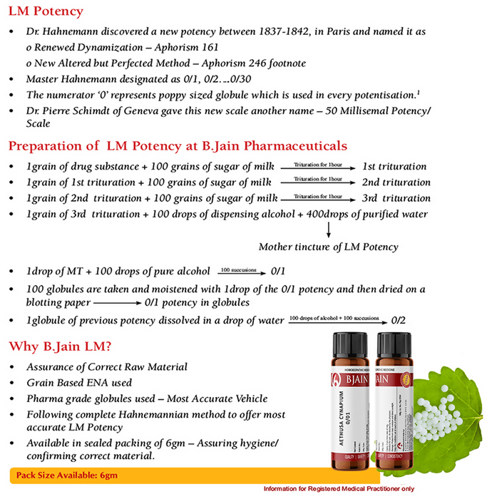 Bjain Homeopathy Calcarea Phosphorica LM Potency (Globules) | Grocsy