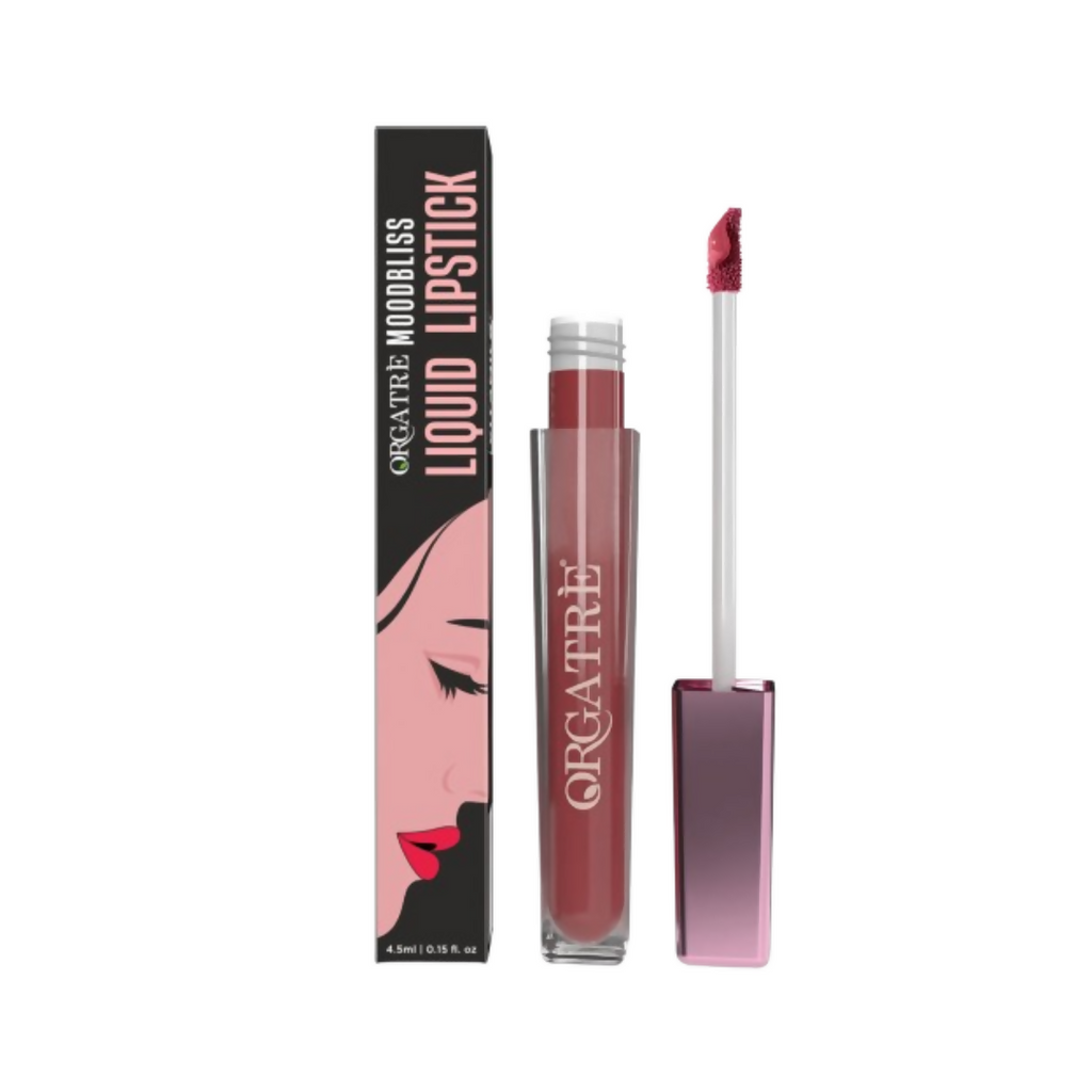 Orgatre Moodbliss Waterproof Glossy Liquid Lipstick - Ebon Rouge | Grocsy
