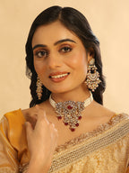 Nuyug 22K Gold Plated Pearl Empress Chandbali Earrings | Grocsy