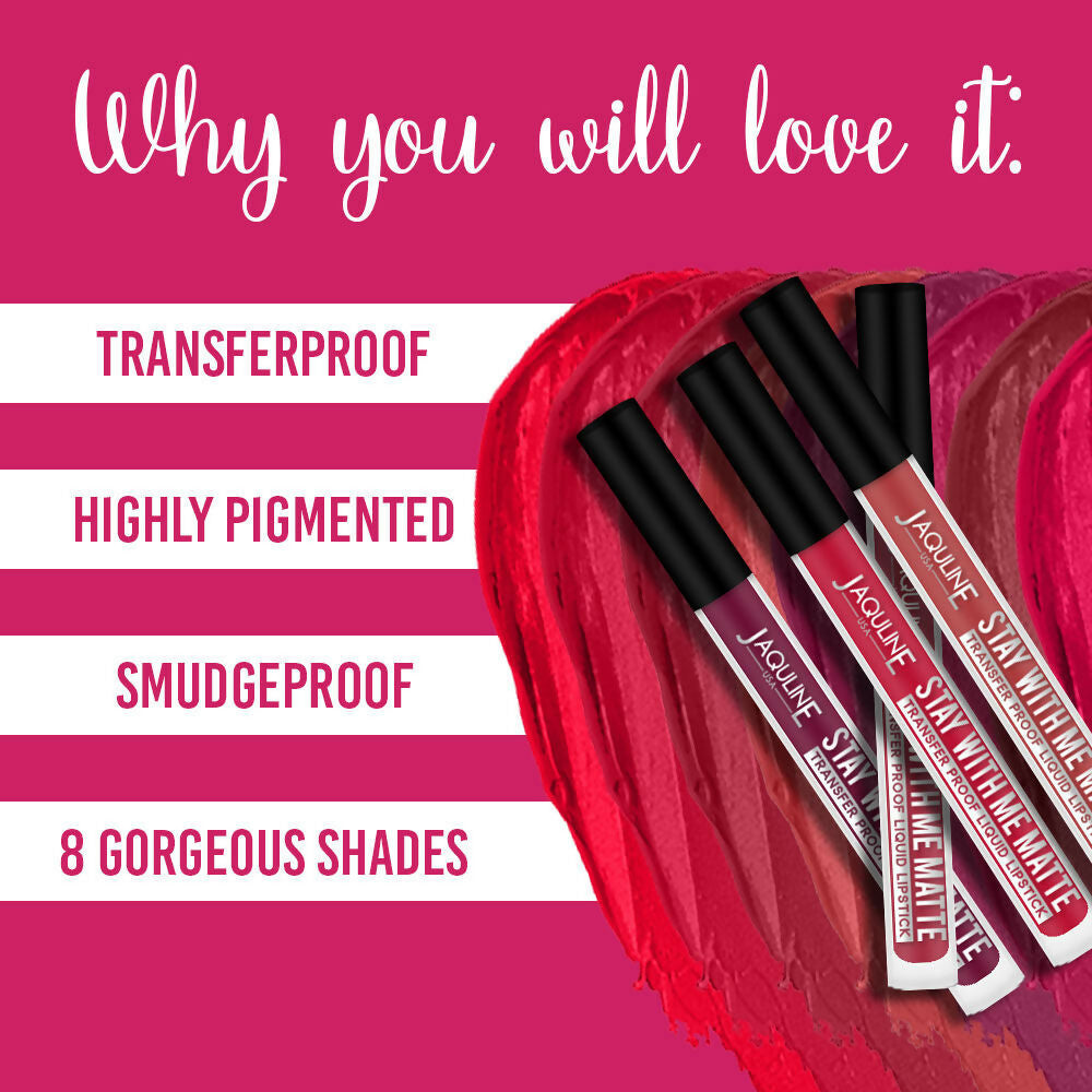 Jaquline USA Stay With Me Matte Liquid Lipstick - Secret Keeper | Grocsy