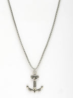 NVR Men's Silver-Plated Stainless Steel Pendant with Chain | Grocsy