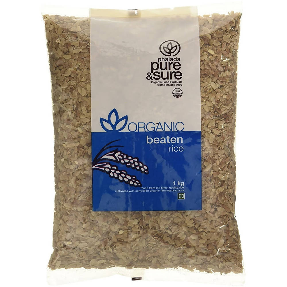 Pure & Sure Organic Red Beaten Rice | Grocsy