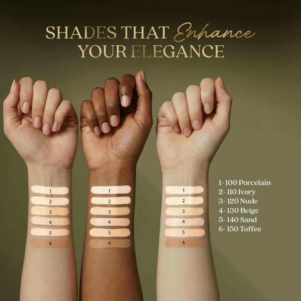 Just Herbs Luxe Infinite Glow Hydrating Foundation Non-Cakey & Long-Lasting (Beige) | Grocsy