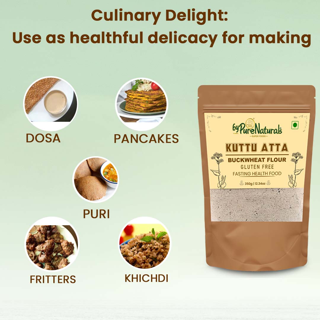 byPureNaturals Kuttu Vrat Atta (Buckwheat Flour) | Grocsy