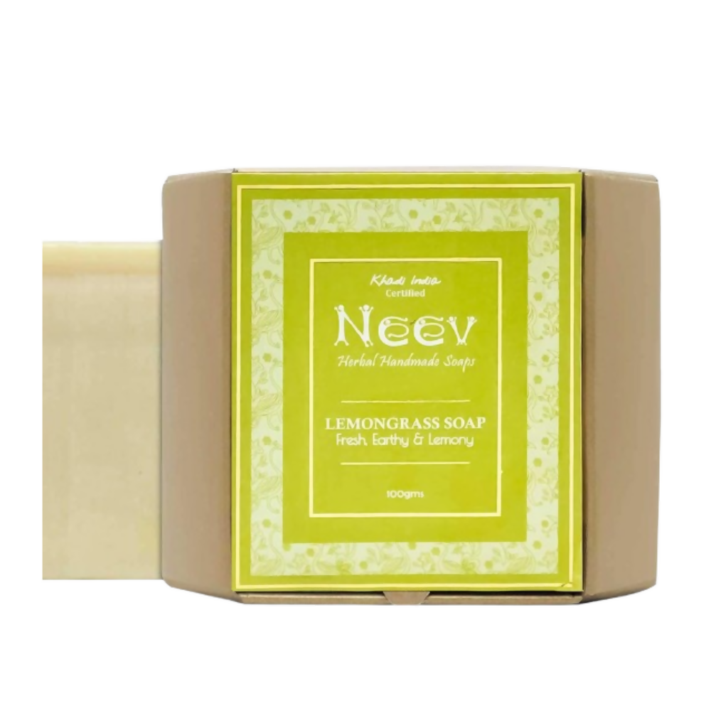 Neev Herbal Handmade Soaps Lemongrass Energizing & Refreshing Bath Bar | Grocsy