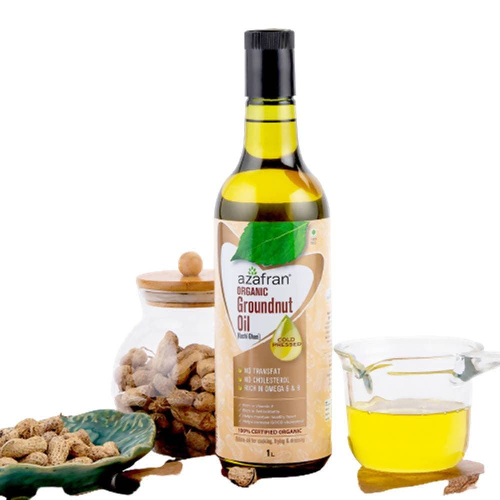 Azafran Organic Groundnut Oil (Cold Pressed) | Grocsy