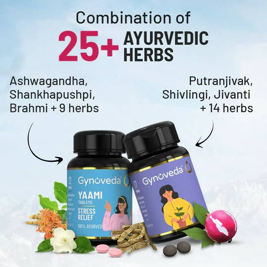Gynoveda Yaami Ayurvedic Tablets & Jeehv Ayurvedic Tablets Combo | Grocsy