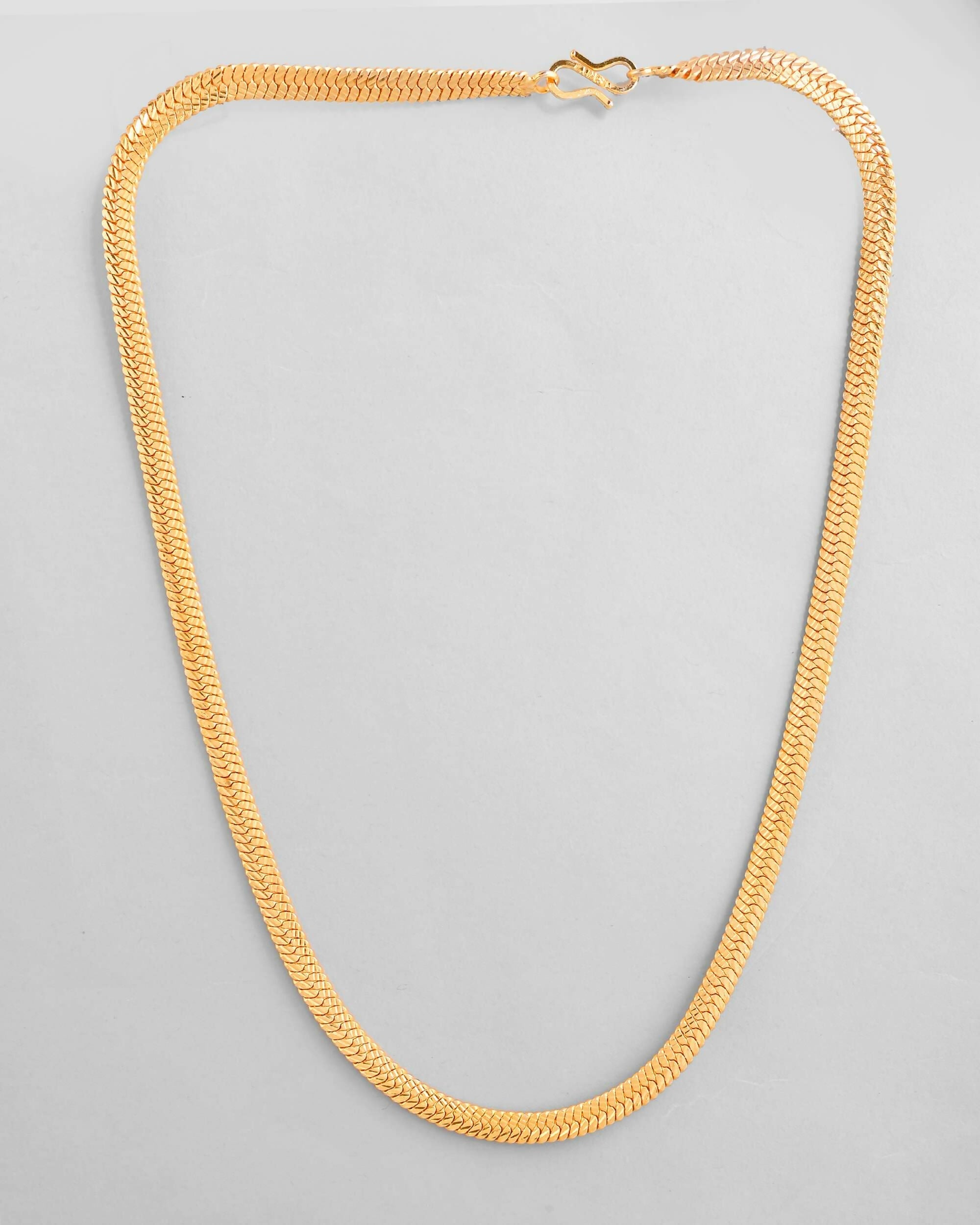 VOJ Men's Gold-Polished Thick Snake Chain | Grocsy