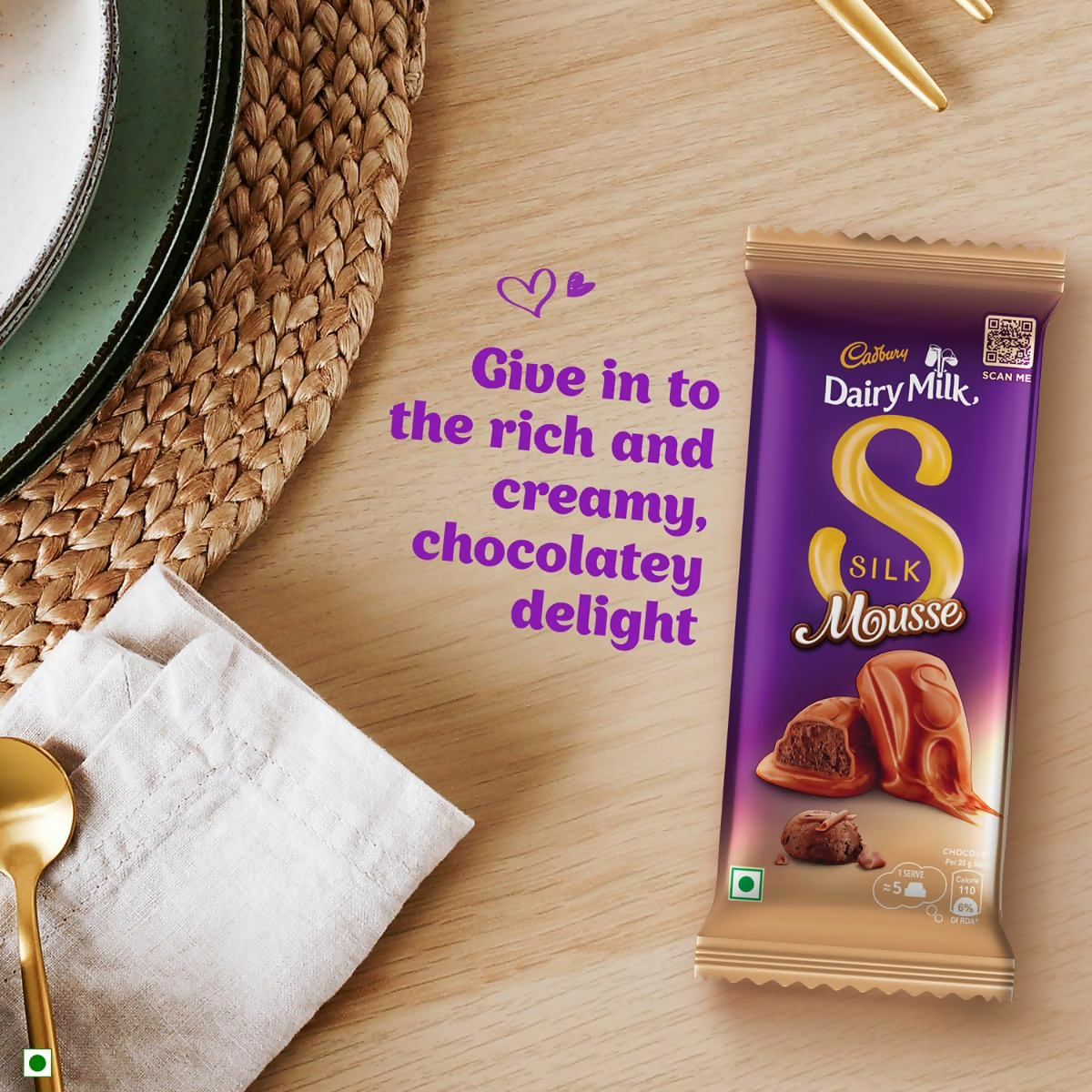 Cadbury Dairy Milk Silk Mousse Chocolate Bar | Grocsy