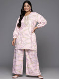 Ahalyaa Women's Traditional Wear Co-ords - Pink | Grocsy