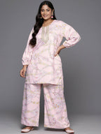 Ahalyaa Women's Traditional Wear Co-ords - Pink | Grocsy