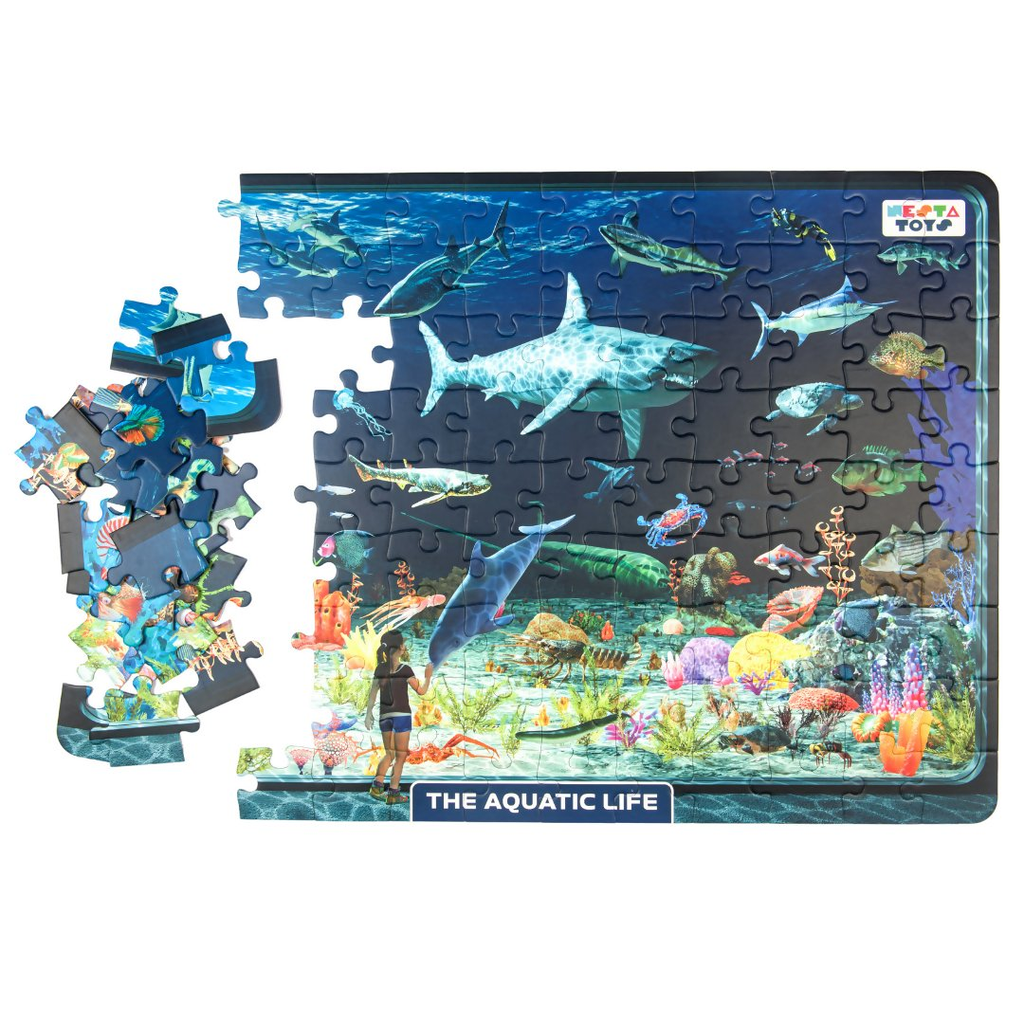 Nesta Toys Aquatic Life Jigsaw Puzzle for Kids, Jumbo Floor Puzzle, Educational Toy (6+ Years) | Grocsy