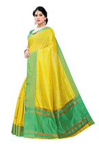 Vamika Yellow Cotton Silk Weaving Saree (Manipuri Yellow) | Grocsy