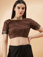 Brown Lycra Animal Print, Fancy Value Addition Fabric Saree - Norita Hit Design | Grocsy