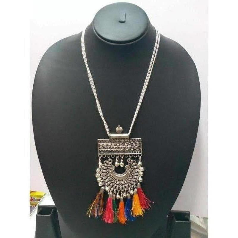 MS Fashion India Latest South Indian Traditional Oxidized Necklace for Women- Multi Color | Grocsy