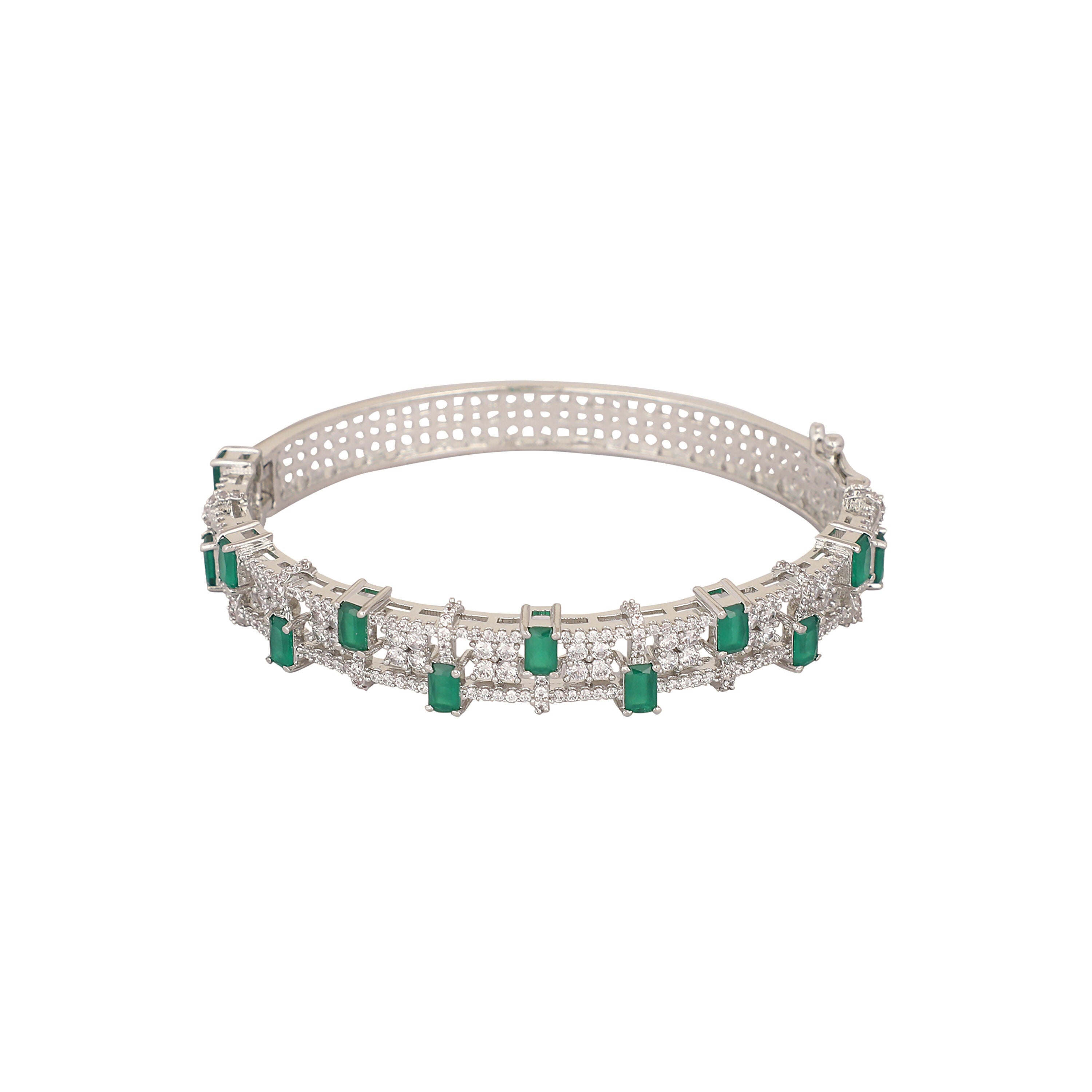 Nuyug Emerald Luxe Anti Tarnish Bangle | Grocsy