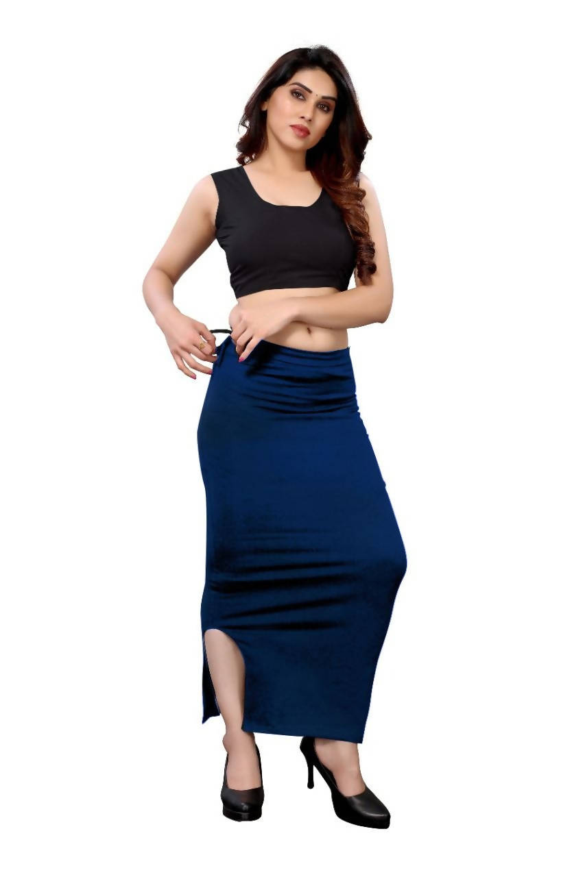 Vamika Navy Blue Cotton Lycra Petticoat | Grocsy