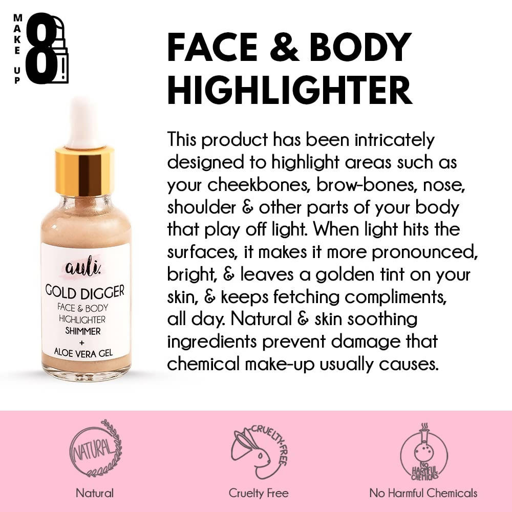 Auli Gold Digger Face & Body Highlighter | Grocsy