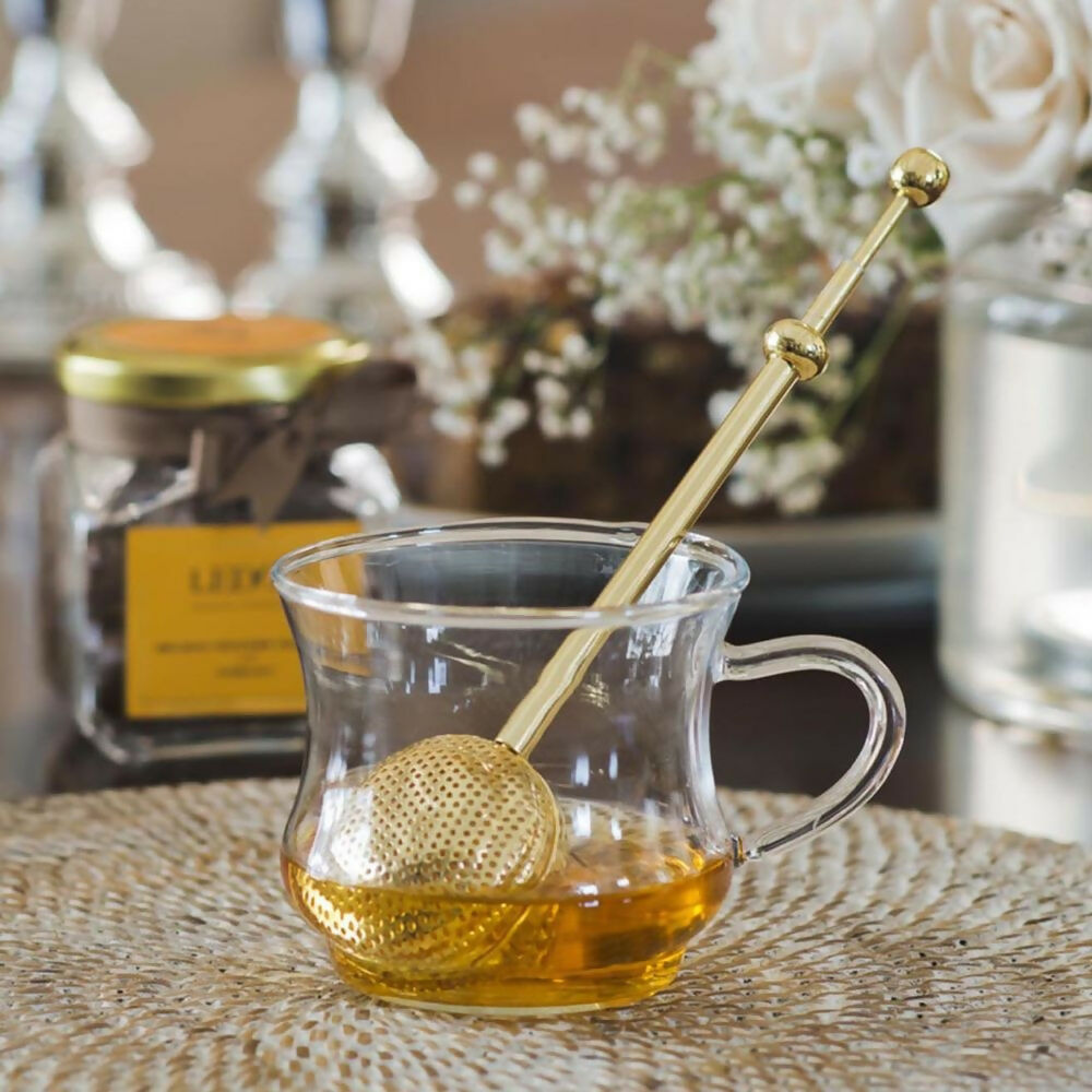 Shuddh Natural Royal Brass Strainer - Loose Leaf Tea | Grocsy