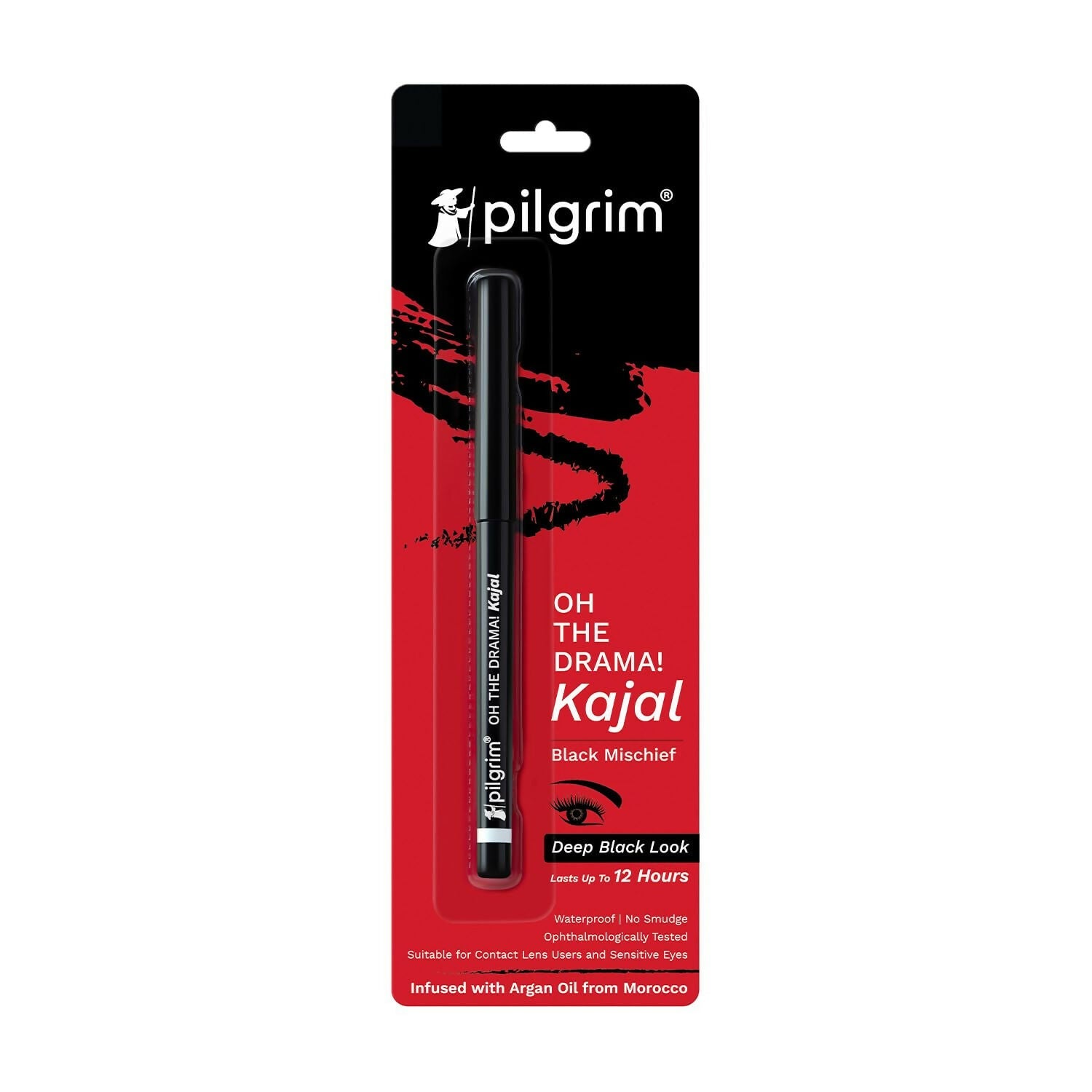 Pilgrim Black Mischief Kajal Smudge & Waterproof Single Stroke Matte Finish | Grocsy