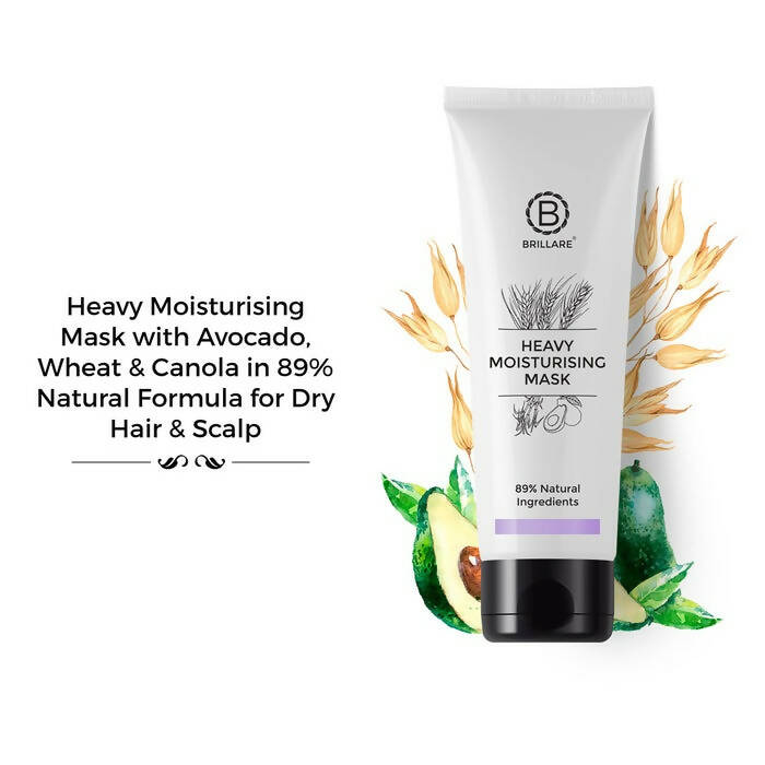Brillare Heavy Moisturising Hair Mask, Natural Conditioner for Dry and Frizzy Hair | Grocsy