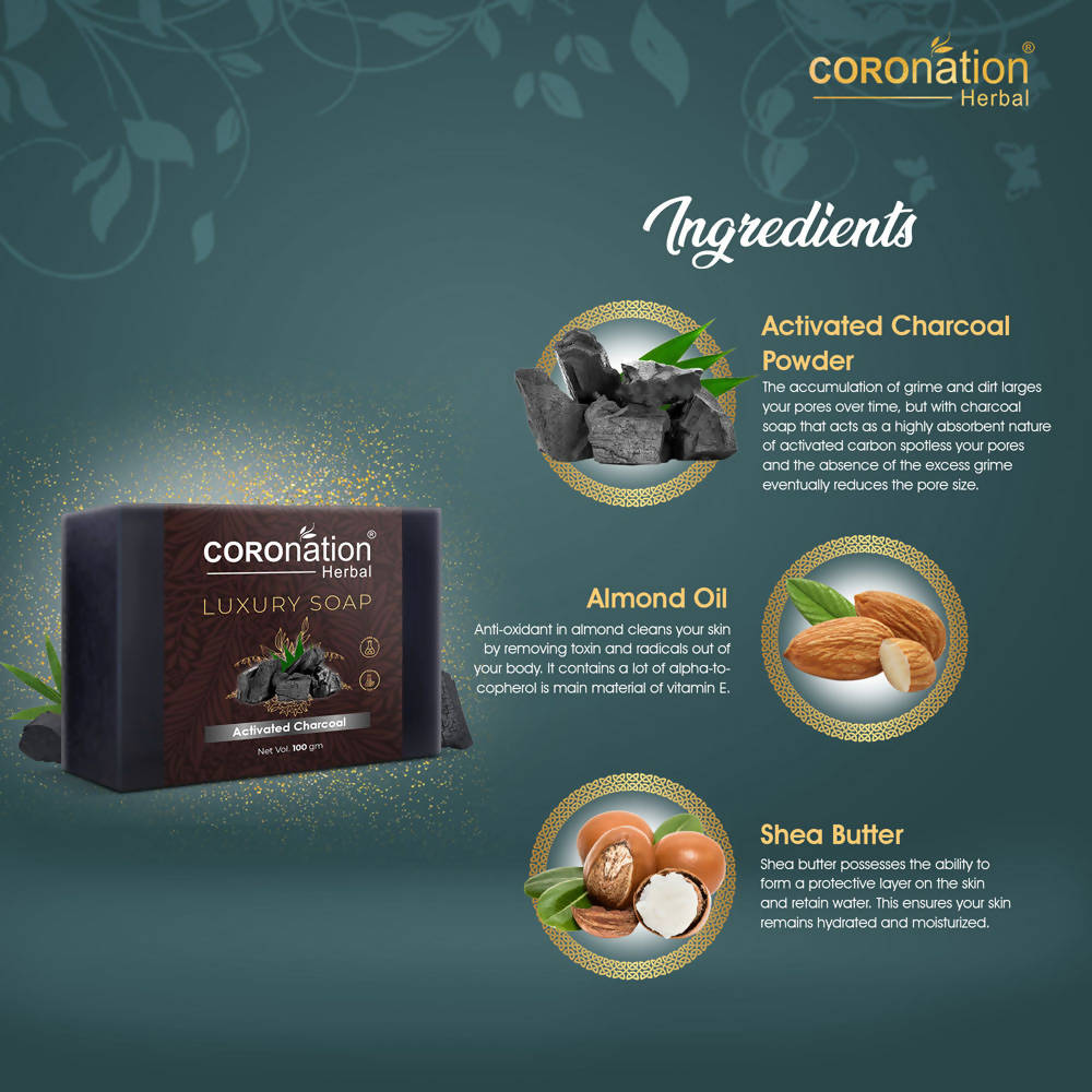 Coronation Herbal Activated Charcoal Luxury Soap | Grocsy