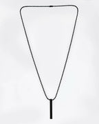 VOJ Women Black -Toned Stainless Steel Rhodium Plated Chain With Pendant Beads Chain | Grocsy