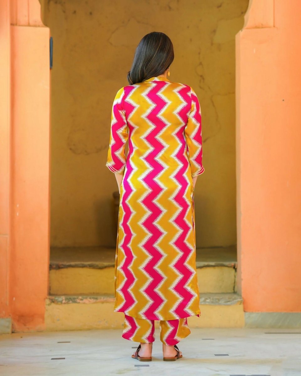 Aayaa Pure Muslin printed Kurti & Pant - Multi Color | Grocsy