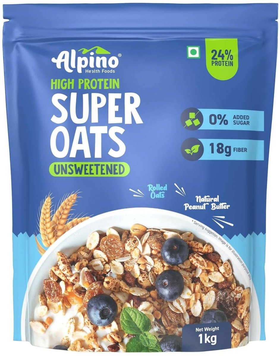 Alpino High Protein Super Rolled Oats Unsweetened | Grocsy