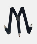 Manet Boys Solid Suspenders - Navy Blue | Grocsy