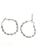Mominos Fashion Kamal Johar Oxidised Elephant Design Silver Anklets | Grocsy