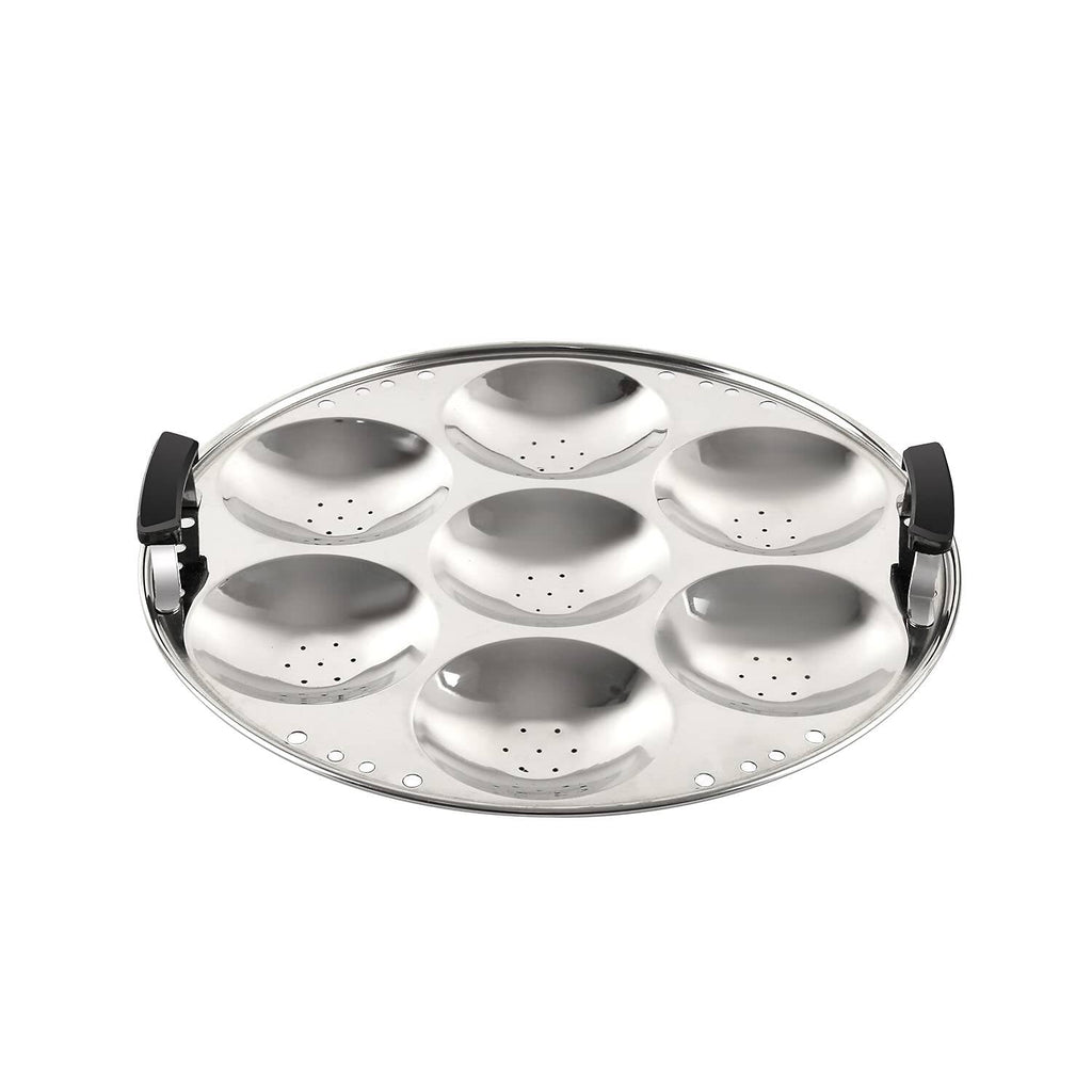 Cello Stainless Steel Induction Base Idli Cooker (Idly Maker) And Multi Kadhai Set of 6 | Grocsy