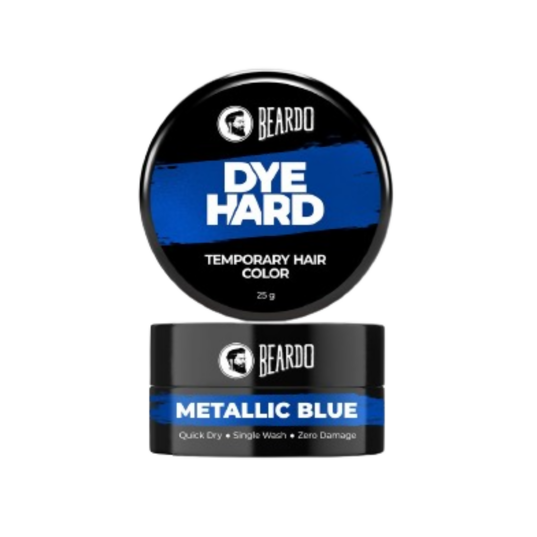 Beardo Dye Hard Temporary Hair Color Metallic Blue | Grocsy