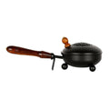 Not Available Handcrafted Metal Dhoop Dani Incense Burner - Black Color | Grocsy