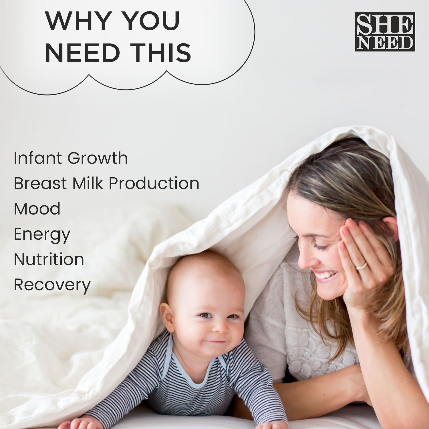 SheNeed Postnatal Vitamins Supports Recovery Capsules | Grocsy