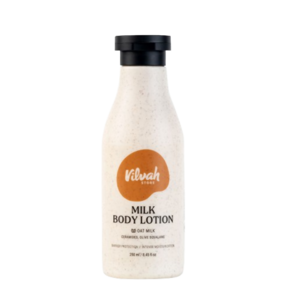 Vilvah Store Milk Body Lotion With Oat Milk, Ceramides & Olive Squalane | Grocsy